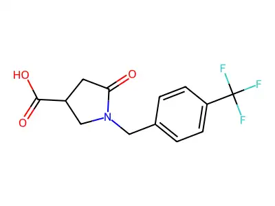 5-Oxo-1-[4-(trifluoromethyl)benzyl]pyrrolidine-3-carboxylic acid structure