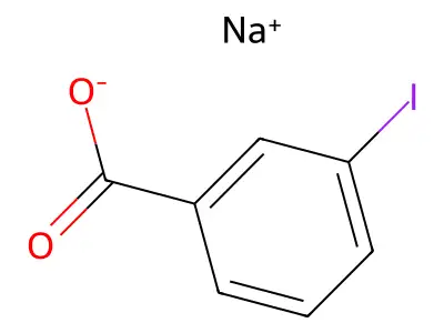 benzoic acid, m-iodo-, sodium salt structure