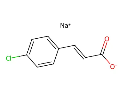 Sodium 3-(4-chlorophenyl)prop-2-enoate structure