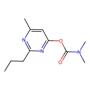 6-Methyl-2-propyl-4-pyrimidinyl N,N-dimethylcarbamate structure