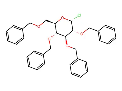 2-Chloro-3,4,5-tris(phenylmethoxy)-6-(phenylmethoxymethyl)oxane structure