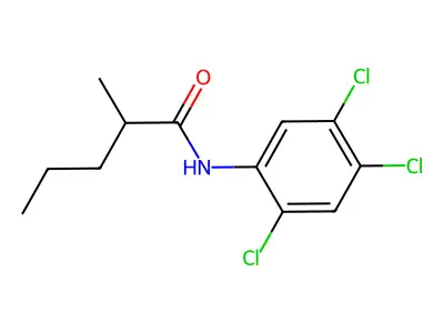 2-methyl-N-(2,4,5-trichlorophenyl)pentanamide structure