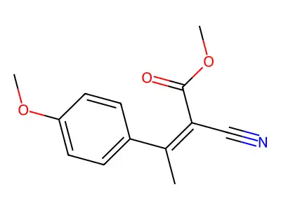 Methyl 2-cyano-3-(4-methoxyphenyl)but-2-enoate structure