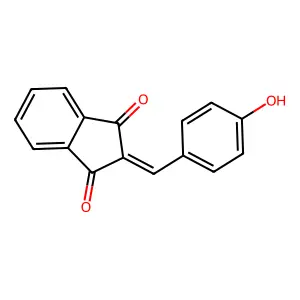2-(4-hydroxybenzylidene)-1H-indene-1,3(2H)-dione structure