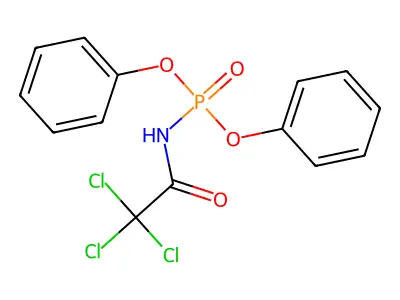 Phosphoramidic acid, (trichloroacetyl)-, diphenyl ester structure
