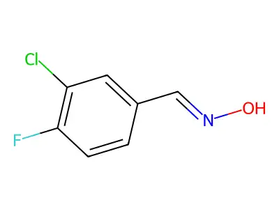 3-Chloro-4-fluoro-benzaldehyde oxime structure
