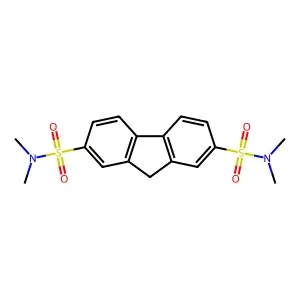 N2,N2,N7,N7-tetramethyl-9H-fluorene-2,7-disulfonamide structure