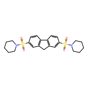 2,7-bis(piperidin-1-ylsulfonyl)-9H-fluorene structure