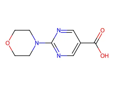 2-(Morpholin-4-yl)pyrimidine-5-carboxylic acid structure