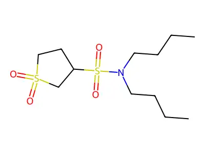 3-[(Dibutylamino)sulfonyl]thiolane-1,1-dione structure