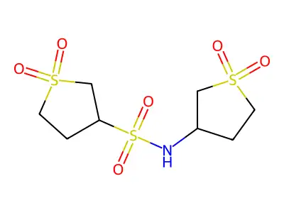 3-{[(1,1-Dioxothiolan-3-yl)amino]sulfonyl}thiolane-1,1-dione structure