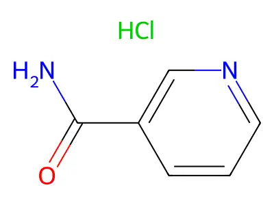 3-Pyridinecarboxamide, hydrochloride (1:1) structure