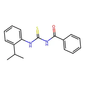 N-[(2-propan-2-ylphenyl)carbamothioyl]benzamide structure