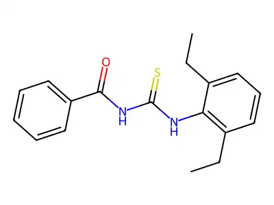 N-[(2,6-diethylphenyl)carbamothioyl]benzamide structure