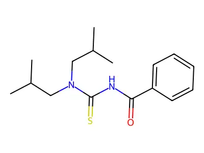 N'-Benzoyl-N,N-diisobutylthiourea structure