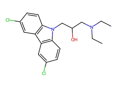 1-(3,6-Dichloro-carbazol-9-yl)-3-diethylamino-propan-2-ol structure