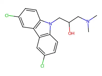 1-(3,6-Dichloro-carbazol-9-yl)-3-dimethylamino-propan-2-ol structure