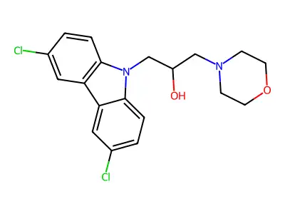 1-(3,6-Dichloro-carbazol-9-yl)-3-morpholin-4-yl-propan-2-ol structure