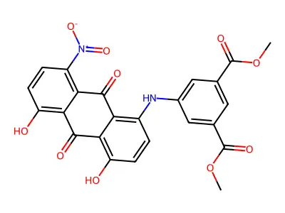 dimethyl 5-[(4,5-dihydroxy-8-nitro-9,10-dioxoanthracen-1-yl)amino]benzene-1,3-dicarboxylate structure