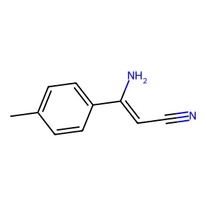 (Z)-3-amino-3-(4-methylphenyl)prop-2-enenitrile structure