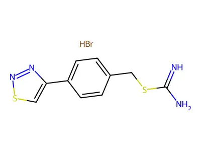 4-(1,2,3-Thiadiazol-4-yl)benzyl aminomethanimidothioate hydrobromide structure