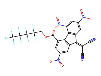 2,2,3,3,4,4,5,5,5-Nonafluoropentyl 9-(dicyanomethylene)-2,5,7-trinitro-9H-fluorene-4-carboxylate structure