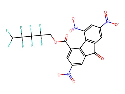 2,2,3,3,4,4,5,5-octafluoropentyl 2,5,7-trinitro-9-oxo-9H-fluorene-4-carboxylate structure