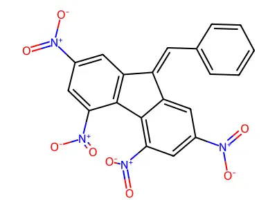 9-benzylidene-2,4,5,7-tetranitro-9H-fluorene structure