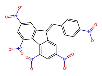 2,4,5,7-Tetranitro-9-[(4-nitrophenyl)methylidene]fluorene structure