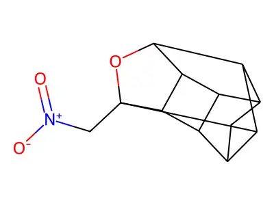 4-(Nitromethyl)-5-oxahexacyclo[5.4.1.0^{2,6}.0^{3,10}.0^{4,8}.0^{9,12}]dodecane structure