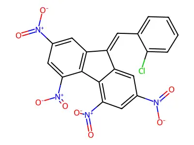 9-[(2-Chlorophenyl)methylidene]-2,4,5,7-tetranitrofluorene structure