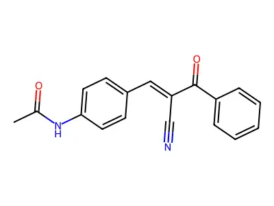 N-[4-(2-Benzoyl-2-cyanoeth-1-EN-1-YL)phenyl]acetamide structure