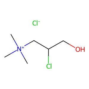 1-Propanaminium, 2-chloro-3-hydroxy-N,N,N-trimethyl-, chloride (1:1) structure