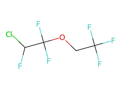 1,1,2-Trifluoro-2-chloroethyl 2,2,2-trifluoroethyl ether structure