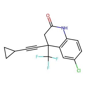 6-Chloro-4-(2-cyclopropylethynyl)-4-(trifluoromethyl)-1,3-dihydroquinolin-2-one structure