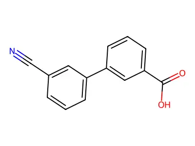 3'-Cyano-[1,1'-biphenyl]-3-carboxylic acid structure