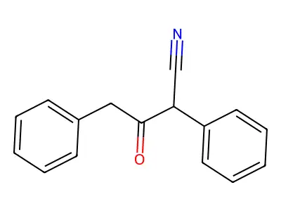 1-Cyano-1,3-diphenyl-2-propanone structure