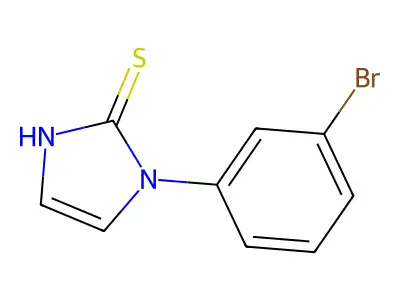 1-(m-Bromophenyl)-2-mercatoimidazole structure