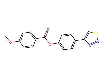 4-(1,2,3-Thiadiazol-4-yl)phenyl 4-methoxybenzenecarboxylate structure