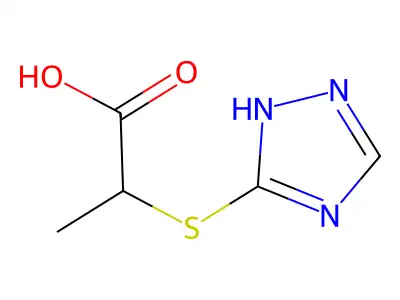 2-(1H-1,2,4-triazol-5-ylsulfanyl)propanoic acid structure
