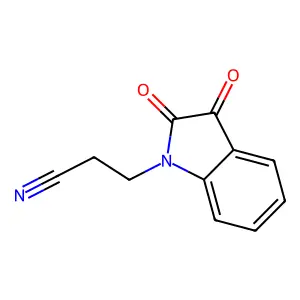 3-(2,3-dioxo-2,3-dihydro-1H-indol-1-yl)propanenitrile structure