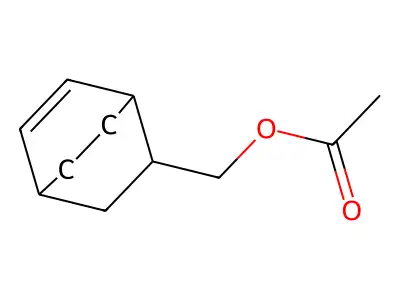 Bicyclo[2.2.2]oct-5-en-2-ylmethyl acetate structure