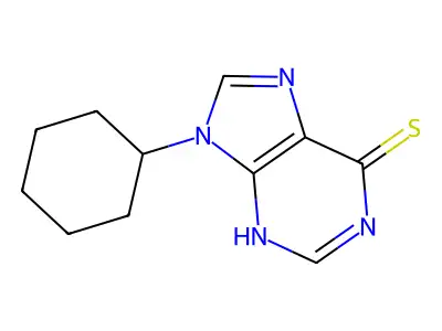 3,9-Dihydro-9-cyclohexyl-6H-purine-6-thione structure