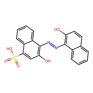 3-Hydroxy-4-((2-hydroxy-1-naphthalenyl)azo)-1-naphthalenesulfonic acid structure
