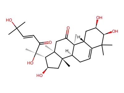 2beta,3beta,27-Trihydroxy-5alpha-olean-12-ene-23,28-dioic acid structure