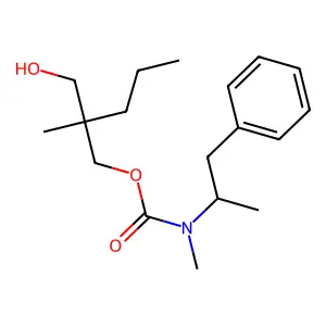 1,3-Propanediol, 2-methyl-2-propyl-, N-methyl-N-(1-phenyl-2-propyl)carbamate structure