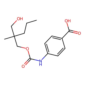 1,3-Propanediol, 2-methyl-2-propyl-, p-carboxyphenylcarbamate structure