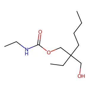 2-Ethyl-2-(hydroxymethyl)hexyl hydrogen ethylcarbonimidate structure