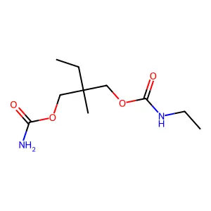 1,3-Propanediol, 2-ethyl-2-methyl-, carbamate, ethylcarbamate structure