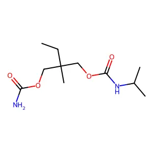 1,3-Propanediol, 2-ethyl-2-methyl-, carbamate, isopropylcarbamate structure